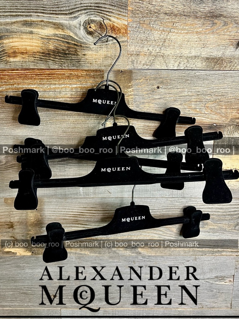 McQueen 5 Bundle Set Black Felt Jeans/Pants/Slacks Clip Hangers, 💯Authentic